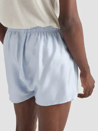 Prada Men's Silk Boxer Shorts - Blue | Thumbnail 5