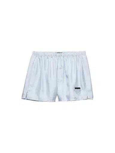 Prada Men's Silk Boxer Shorts - Blue | Thumbnail 1