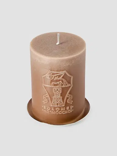 Brunello Cucinelli Candle with Logo and Silver Plated Steel Base - Beige | Thumbnail 2 Brunello Cucinelli Candle with Logo and Silver Plated Steel Base - Beige | Thumbnail 2