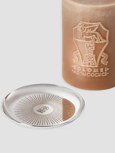 Brunello Cucinelli Candle with Logo and Silver Plated Steel Base - Beige | Thumbnail 3 Brunello Cucinelli Candle with Logo and Silver Plated Steel Base - Beige | Thumbnail 3