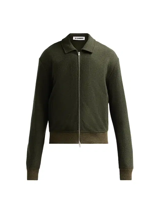 Jil Sander Men's Felted Wool-Blend Jersey Jacket - Beetle