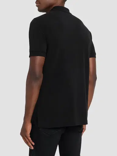 TOM FORD Men's Slim-Fit Pique Polo Shirt - Black | Thumbnail 3