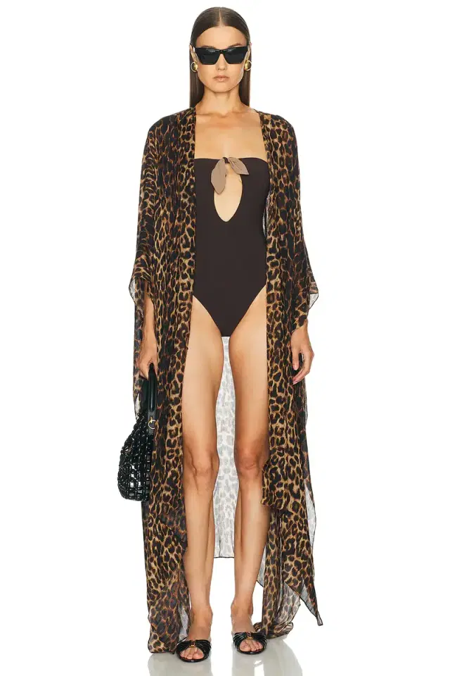 Saint Laurent Leopard Long Caftan