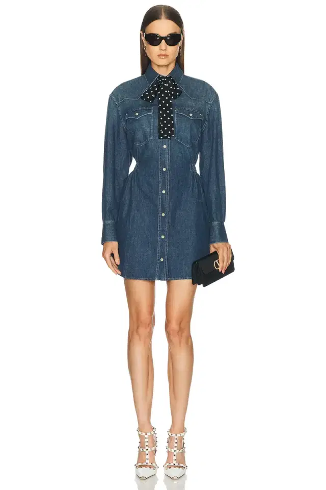 Valentino Denim Button Up Dress