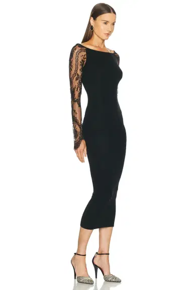Valentino Wool Viscose Midi Dress | Thumbnail 2