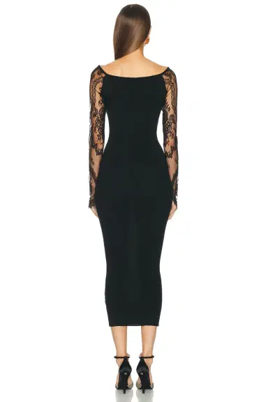 Valentino Wool Viscose Midi Dress | Thumbnail 3