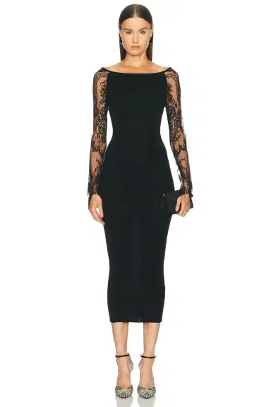 Valentino Wool Viscose Midi Dress | Thumbnail 1