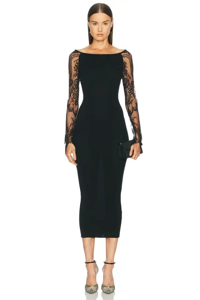 Valentino Wool Viscose Midi Dress