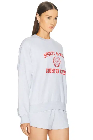 Sporty & Rich Varsity Crest Crewneck Sweatshirt | Thumbnail 2