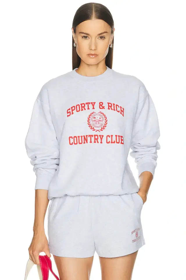 Sporty & Rich Varsity Crest Crewneck Sweatshirt