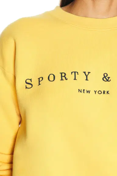 Sporty & Rich Title Embroidered Crewneck Sweatshirt | Thumbnail 5