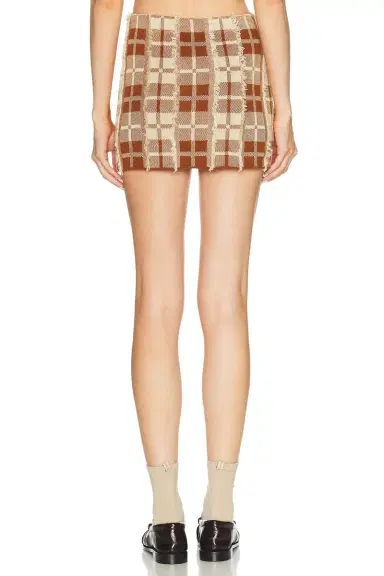 Guest In Residence Fringe Plaid Mini Skirt | Thumbnail 4