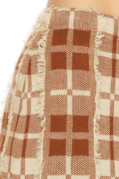 Guest In Residence Fringe Plaid Mini Skirt | Thumbnail 6