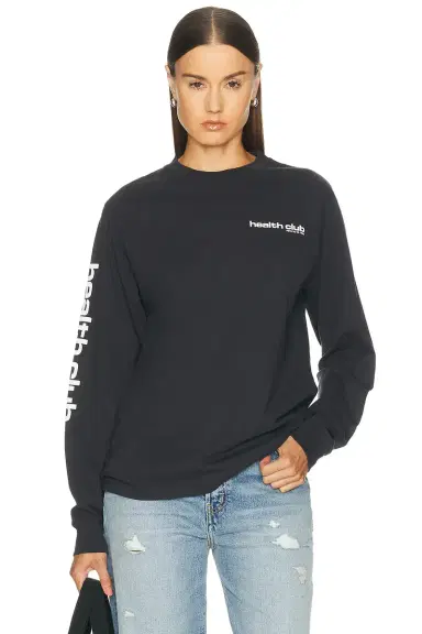 Sporty & Rich Bold Health Longsleeve Tee | Thumbnail 2