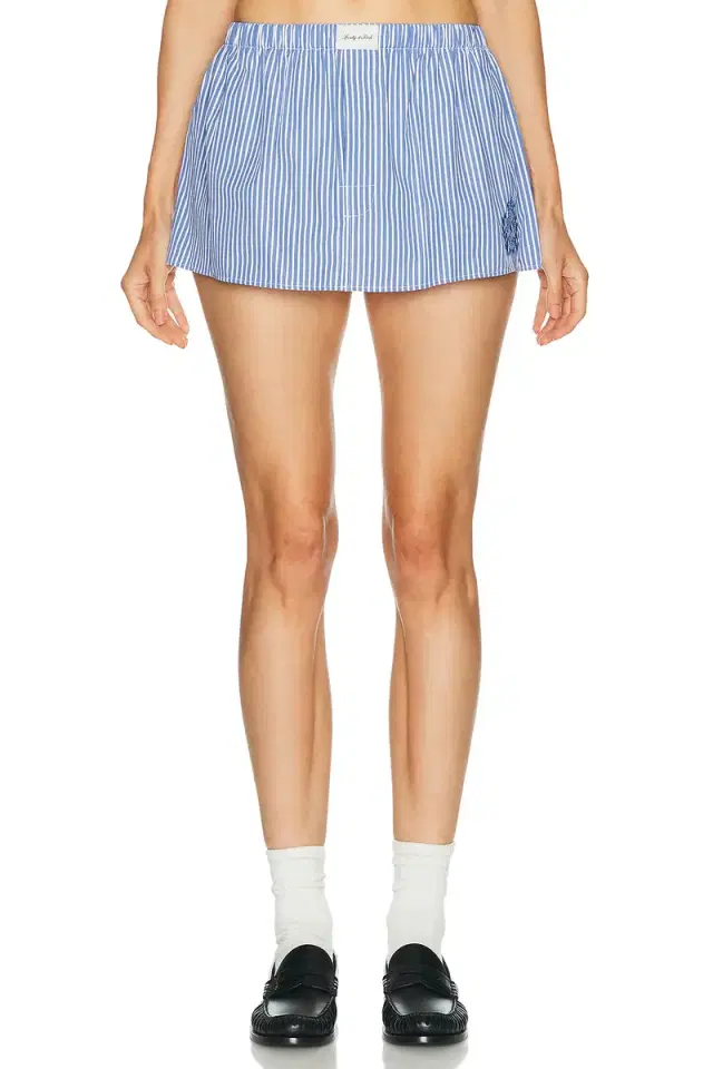 Sporty & Rich Signature Logo Poplin Skirt