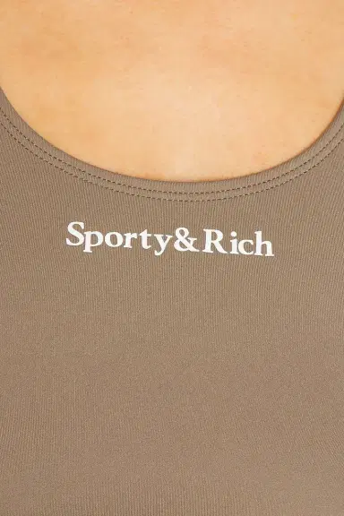 Sporty & Rich Serif Logo Sports Bra | Thumbnail 5 Sporty & Rich Serif Logo Sports Bra | Thumbnail 5