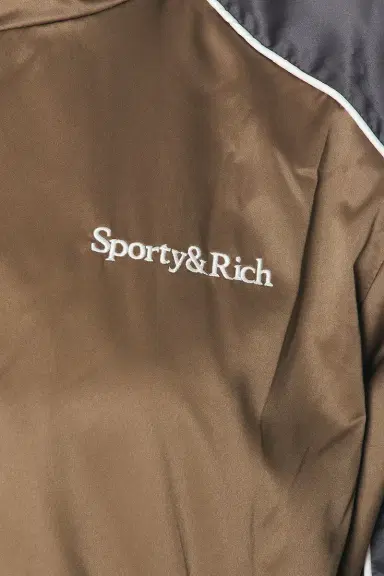Sporty & Rich Serif Logo Gym Jacket | Thumbnail 6 Sporty & Rich Serif Logo Gym Jacket | Thumbnail 6