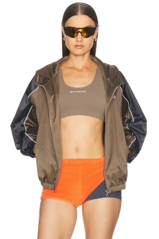 Sporty & Rich Serif Logo Gym Jacket