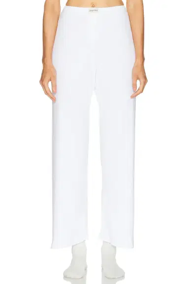 Sporty & Rich Signature Logo Ribbed House Pant | Thumbnail 1 Sporty & Rich Signature Logo Ribbed House Pant | Thumbnail 1