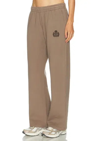 Sporty & Rich NY Crest Embroidered Wide Sweatpant | Thumbnail 3 Sporty & Rich NY Crest Embroidered Wide Sweatpant | Thumbnail 3