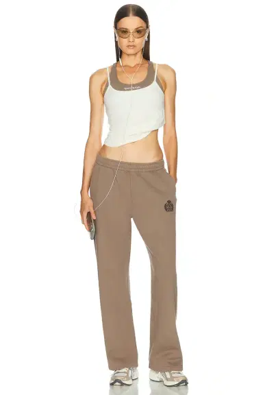 Sporty & Rich NY Crest Embroidered Wide Sweatpant | Thumbnail 5 Sporty & Rich NY Crest Embroidered Wide Sweatpant | Thumbnail 5