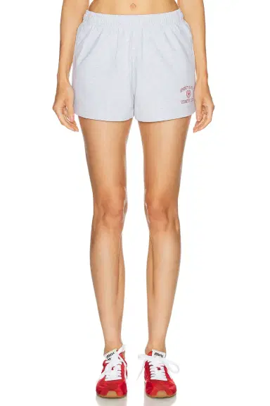 Sporty & Rich Varsity Crest Disco Short | Thumbnail 1 Sporty & Rich Varsity Crest Disco Short | Thumbnail 1
