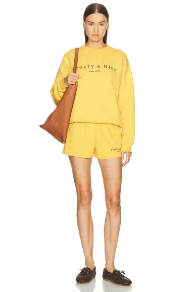 Sporty & Rich Title Embroidered Disco Short | Thumbnail 5 Sporty & Rich Title Embroidered Disco Short | Thumbnail 5