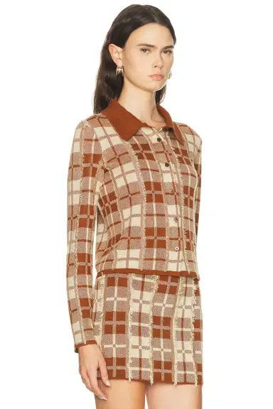 Guest In Residence Fringe Plaid Elle Shirt | Thumbnail 2