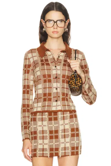 Guest In Residence Fringe Plaid Elle Shirt | Thumbnail 1