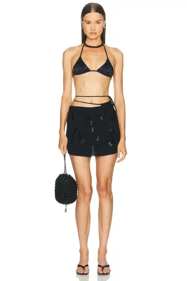 Ziah Embroidered Wrap Skirt | Thumbnail 5