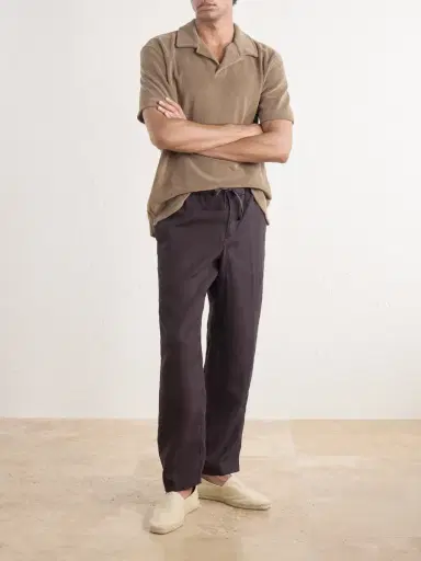 Orlebar Brown Alex Straight-Leg Linen Trousers - Men | Thumbnail 2