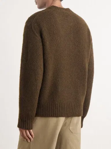 PIACENZA 1733 Cable-Knit Alpaca and Wool-Blend Sweater - Men | Thumbnail 4