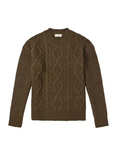 PIACENZA 1733 Cable-Knit Alpaca and Wool-Blend Sweater - Men | Thumbnail 1