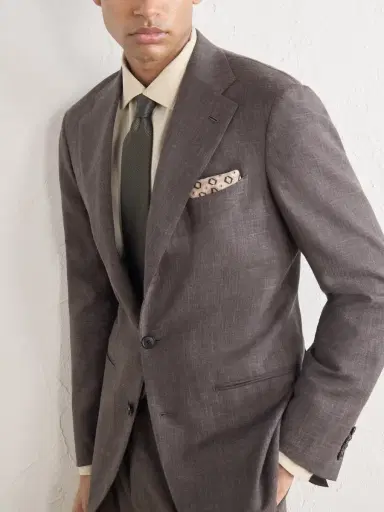 Zegna Printed Wool Pocket Square - Men | Thumbnail 2