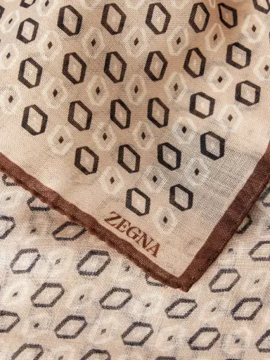 Zegna Printed Wool Pocket Square - Men | Thumbnail 4