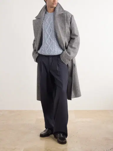PIACENZA 1733 Cable-Knit Alpaca and Wool-Blend Sweater - Men | Thumbnail 2