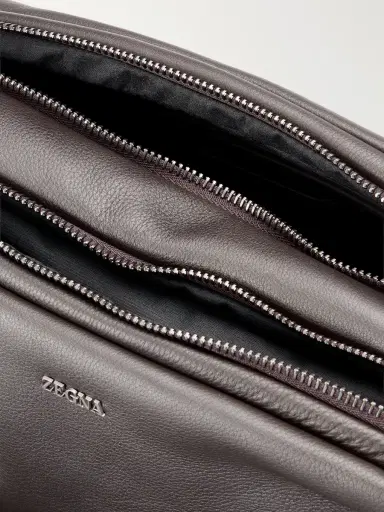 Zegna Secondskin Softy Leather Wash Bag - Men | Thumbnail 4