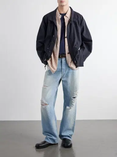 Nahmias Wide-Leg Distressed Jeans - Men | Thumbnail 2