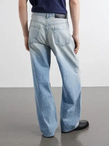 Nahmias Wide-Leg Distressed Jeans - Men | Thumbnail 4