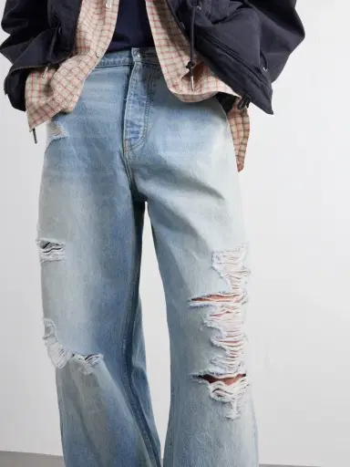 Nahmias Wide-Leg Distressed Jeans - Men | Thumbnail 5