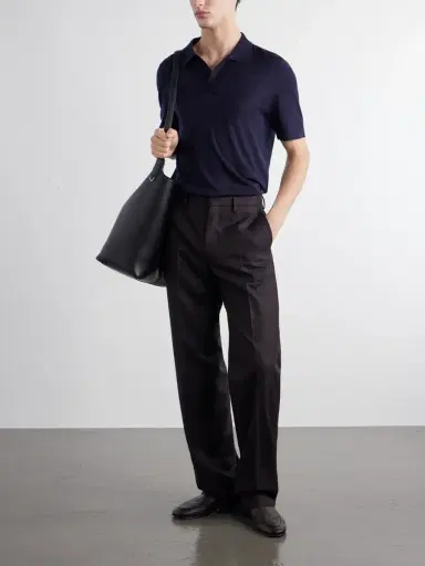 Gabriela Hearst Stendhal Cashmere and Silk-Blend Polo Shirt - Men | Thumbnail 2