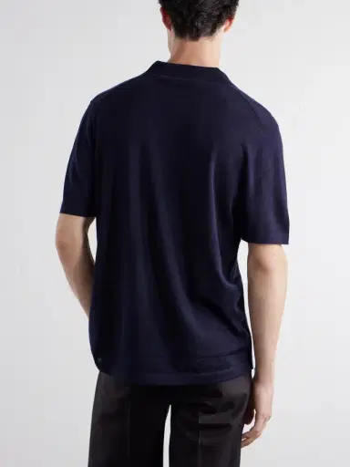 Gabriela Hearst Stendhal Cashmere and Silk-Blend Polo Shirt - Men | Thumbnail 4