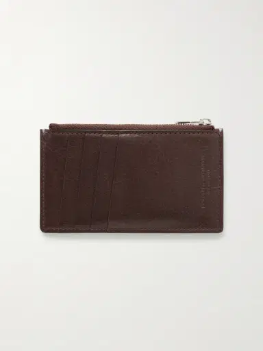Brunello Cucinelli Logo-Debossed Leather Zipped Cardholder - Men | Thumbnail 2