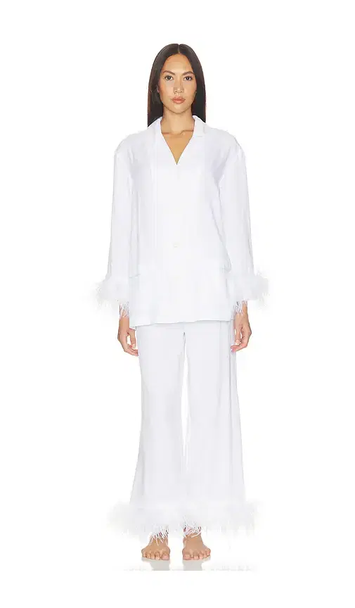 Sleeper Party Pajama Set With Detachable Feathers