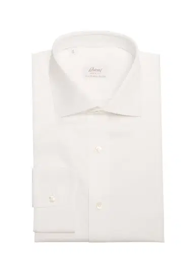 Brioni Men's Sea Island Cotton Herringbone Dress Shirt | Thumbnail 1