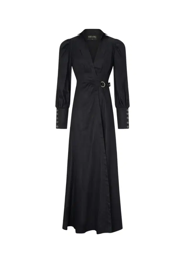 Aqua Blu Australia Celine French Linen Wrap Maxi Dress