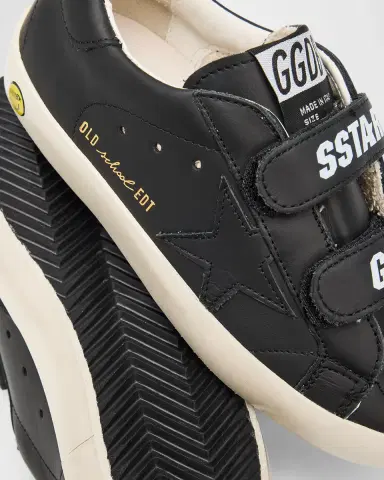 Golden Goose Kid's Old School Low-Top Leather Sneakers, Kid | Thumbnail 3