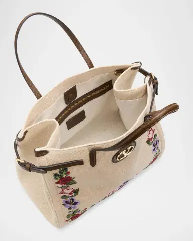 Valentino Garavani Antibes Medium Cotton-Blend Top Handle Bag | Thumbnail 3