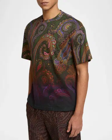 Etro Men's Soho Crewneck T-Shirt | Thumbnail 4