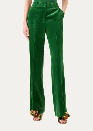 Akris Florine Corduroy Wide-Leg Trousers | Thumbnail 4